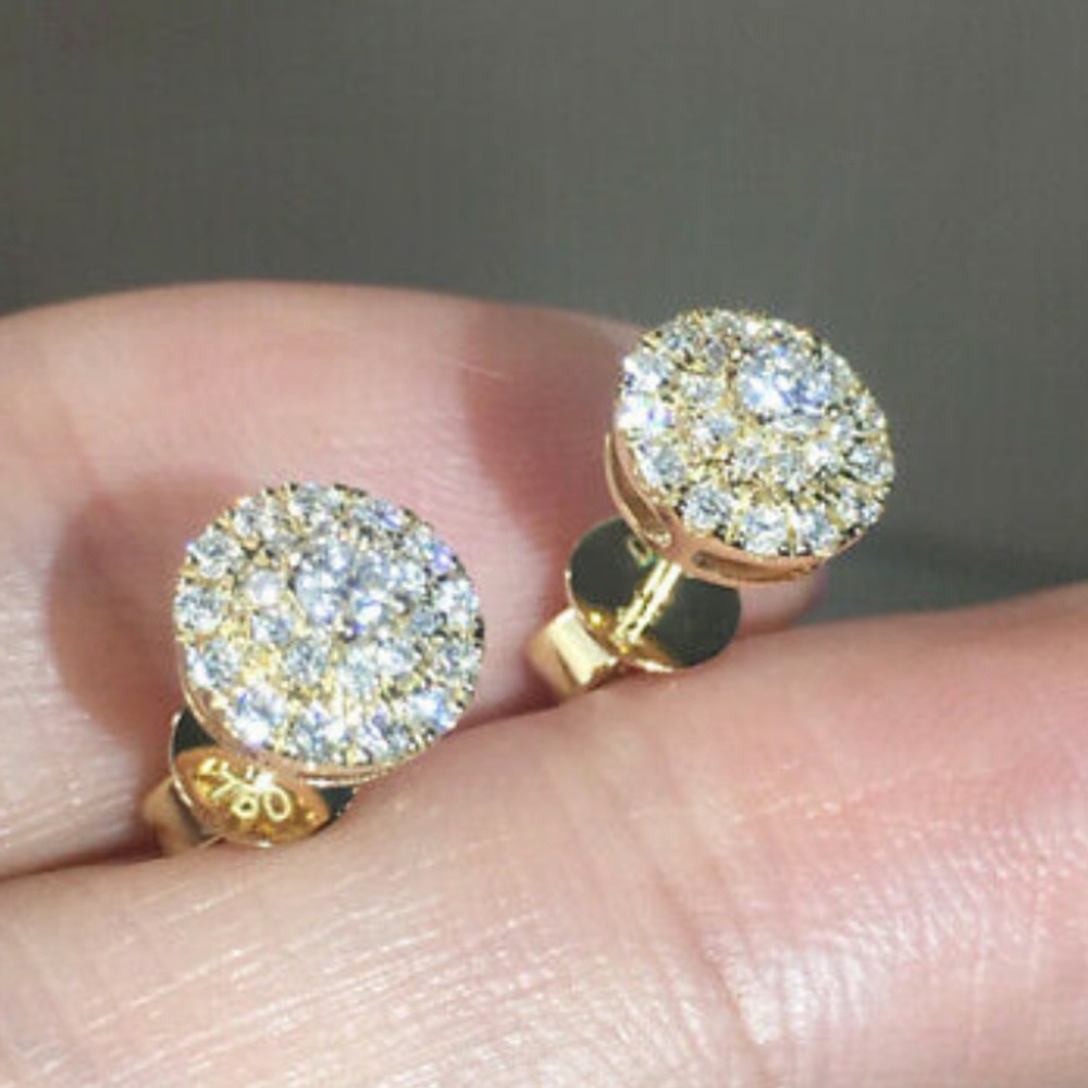 New 18k gold plated stud earrings